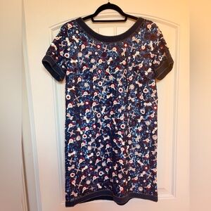 NWT Sezane Sequin Floral Short Sleeve Shift Dress